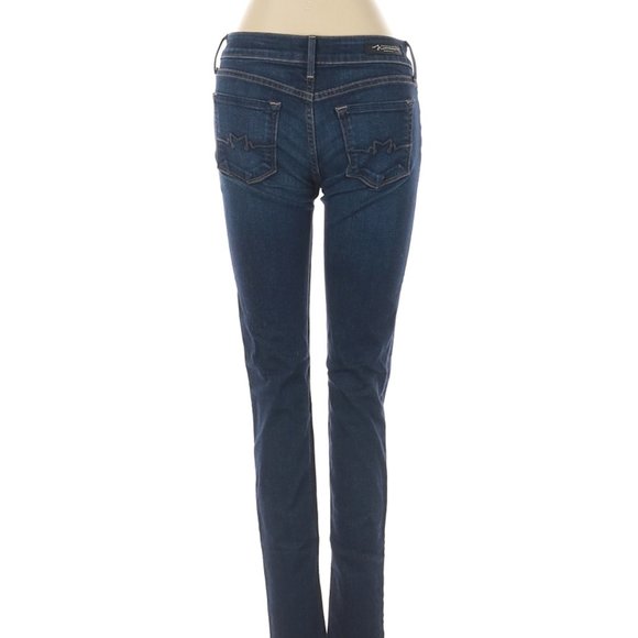 Sebastian McCall Jeans Blue Boho Skinny Leg Low Rise Waist Sz 26 #163 - Picture 3 of 4